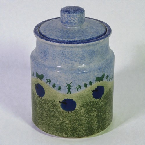 Arthur wood blue sheep design - wood,