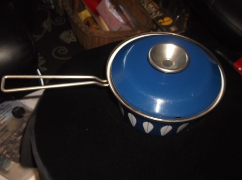 Vintage enamel saucepan lid - vintage, +