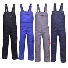 Bib and Brace Overalls Heavy Duty Work Trousers Dungaress 4 Colours Pockets