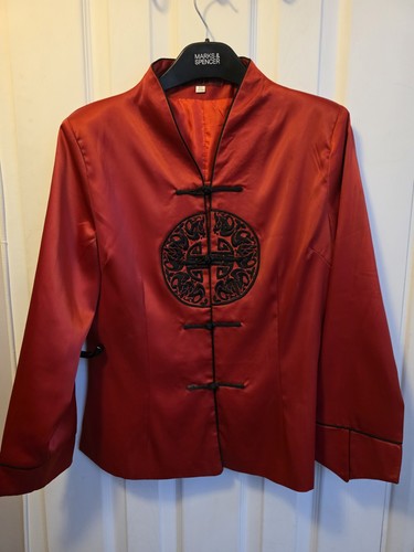 Satin mandarin jacket - satin,