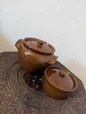 Vintage Brown Glazed Stoneware