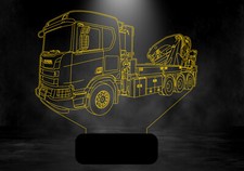  Crane Hiab Smart APP Control 3D Illusion Night Light Bluetooth,Music