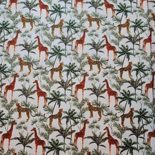 Poly Cotton Fabric Bunny Giraffe Zebra Cats Nursery Quilting Craft Material 58"