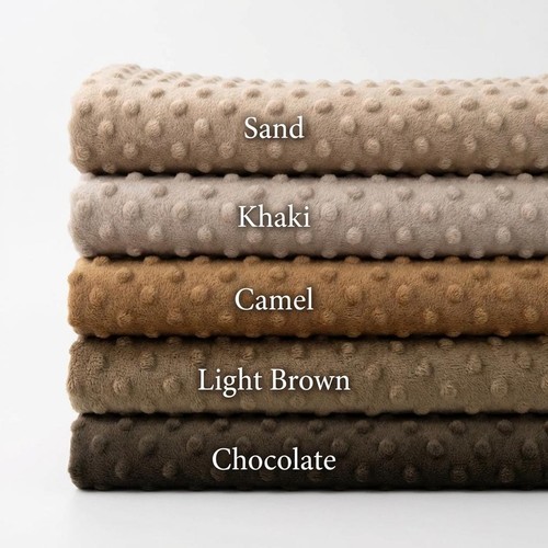 Brown minky dot - dot, plush