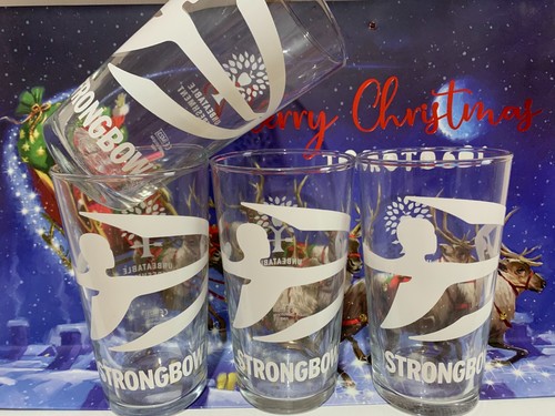 Strongbow cider pint glasses - strongbow,