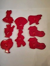 Nursery Rhyme Red Plastic Cookie  8 Cutters