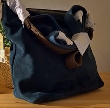 Fat Face The Valletta Suede Shoulder Bag BNWT Teal Blue