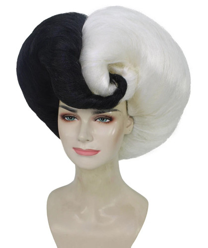 Black white drag queen wig - black,