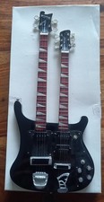 Mini Guitar Company Geddy Lee /Rush  Rickenbacker 4080 Twin Neck replica.