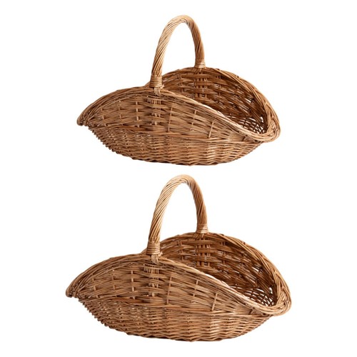 Wicker woven basket with - basket,