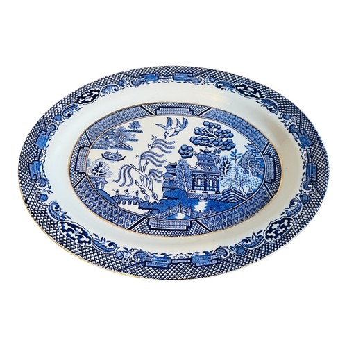 Barratts willow oval ironstone - willow,