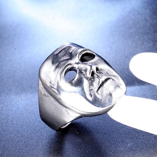 Men retro silver mask - silver, face