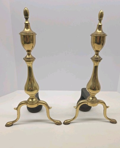 Vintage fireplace andirons - vintage, 16