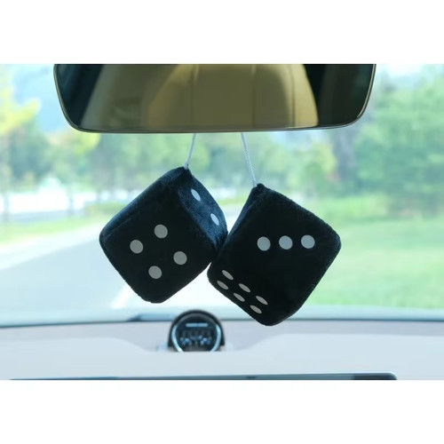 Large plush dice car - car, view