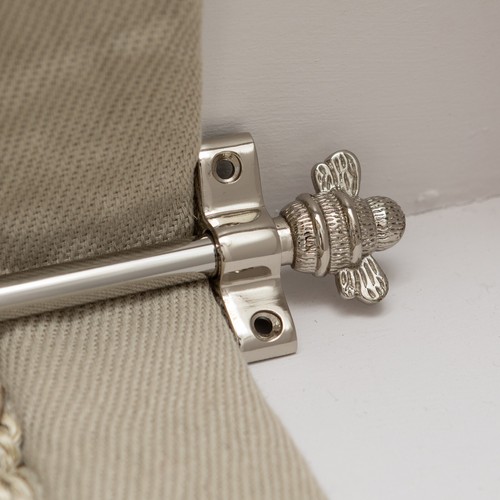 Nickel stair rods with brass - nickel,