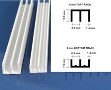 Glass Runners Track 2ft, 610mm Vivarium Double Channel 4mm, 6mm TOP & BOTTOM