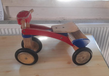 John Lewish My First Wooden Trike - hand carved & painted Lovely vintage trike 