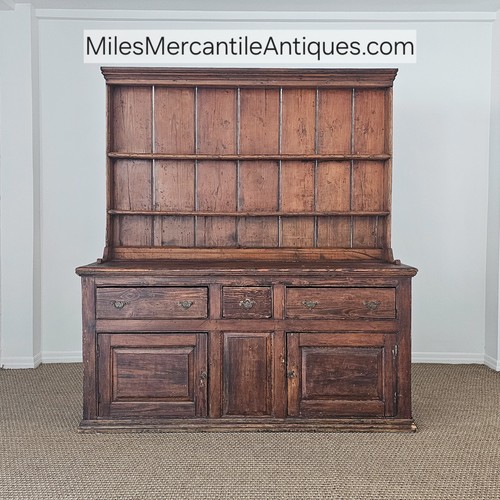 Antique pine cupboard open - pine,
