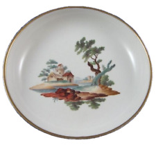 Antique Niderviller Porcelain Scenic Saucer Dish Porcelaine French Scene France