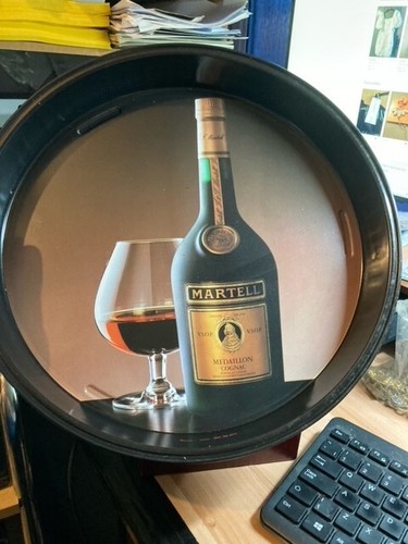 Martell cognac metal - metal, 35cm