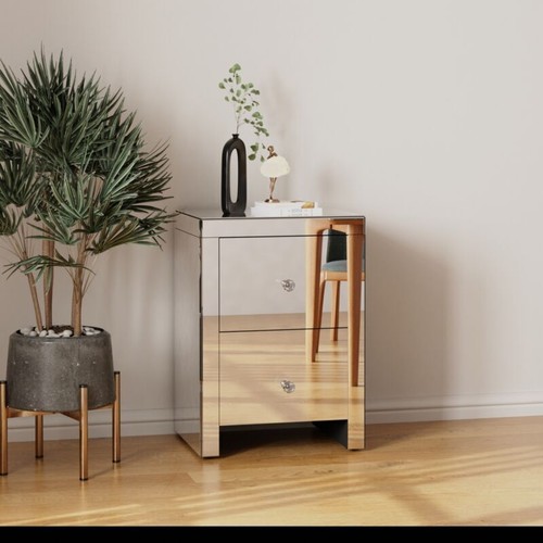 Large mirrored bedside - large,