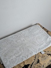 Zara Beige White Paisley Mosaic Cotton Flat Sheet Double Great Condition 