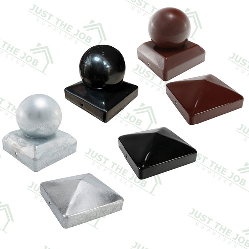 Metal fence post caps - fence, |