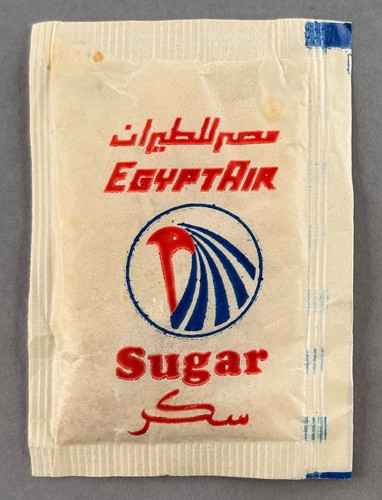 Egyptair airline sugar packet - egyptair,