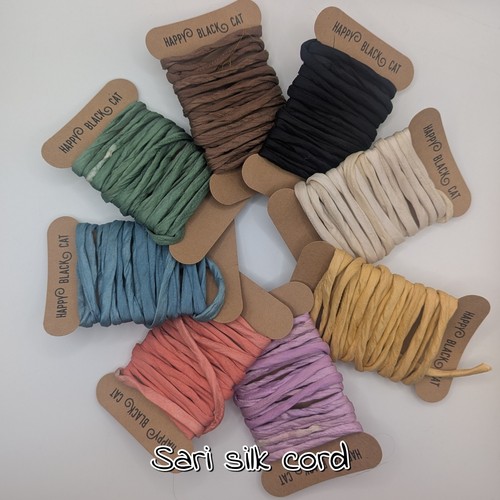 Sari silk cord ribbon tie - sari, ribbon,