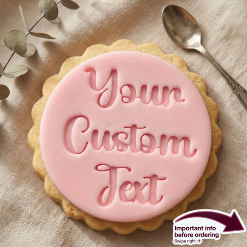 Custom text cupcake cookie - custom,