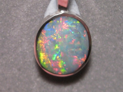Red multi colored - opal, pendant