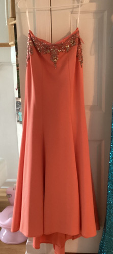 Euc orange terani couture gown - orange,