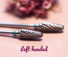 Carbide Nail Drill Bit Green Coarse Gel acrylic removal Corn Left Hand 1pc Type2