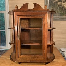 Vtg. Price Wood 3 Tier Standalone or Wall Mount Large 23" Curio Display Cabinet