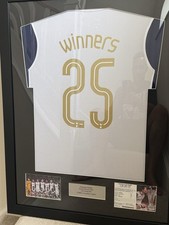 Tottenham Framed Winners 2025 Europa Shirt With Match Ticket