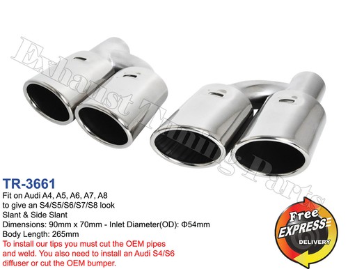 Exhaust tips tailpipes trims