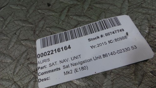 Toyota auris sat - auris, unit