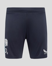 Men’s England Rugby 25/26 Performance Knit Shorts with Pockets – Inkwell
