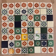 64 Ceramic Mexican Tiles