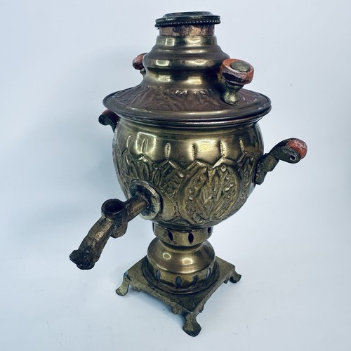 Vintage brass samovar tea urn - vintage,