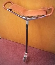 Gamebird Shooting Adjustable Height Walking Stick  Leather Seat U.K Made Quality