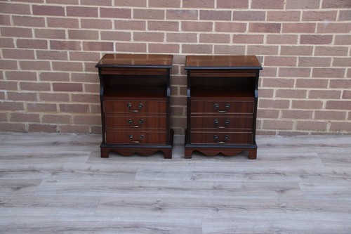 Pair vintage bedside - pair,