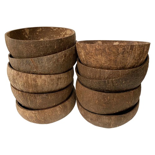 Coconut bowl natural - coconut, textured
