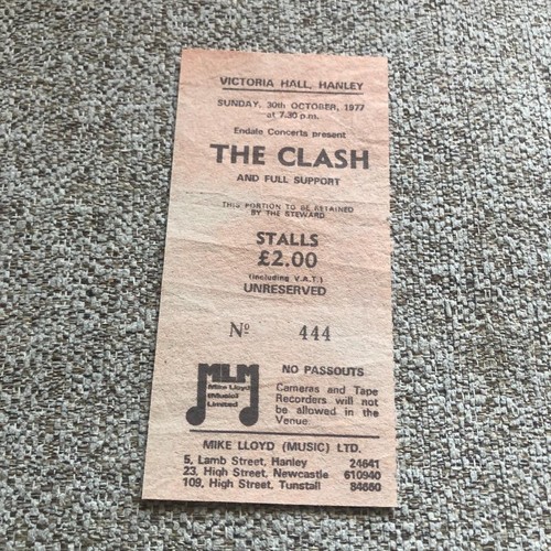 The clash ticket victoria hall - clash,
