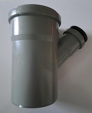 Soil Pipe 110 mm - Branch With 45 degree 50 or 40mm Inlet - Push-Fit  Sewerage