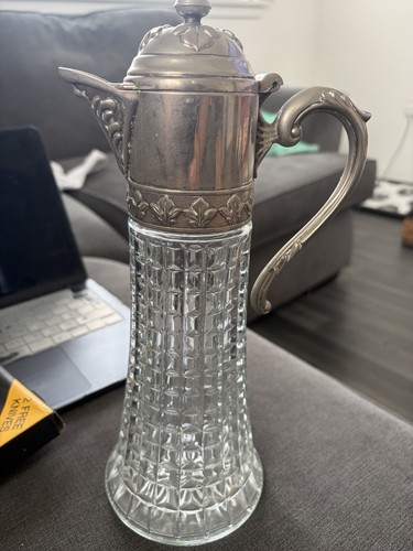 Antique silver plated pitcher - antique,