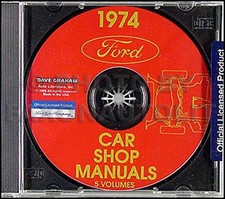 1974 Lincoln Shop Manual CD 74 Town Car Continental and Mark IV Repair Service