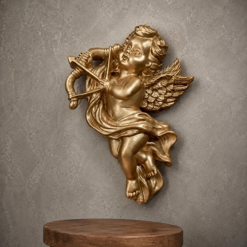 Cherub wall ornament sculpted - cherub,