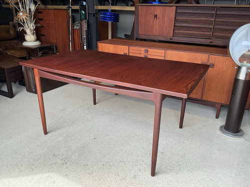 Mid century teak dining table - mid-century,