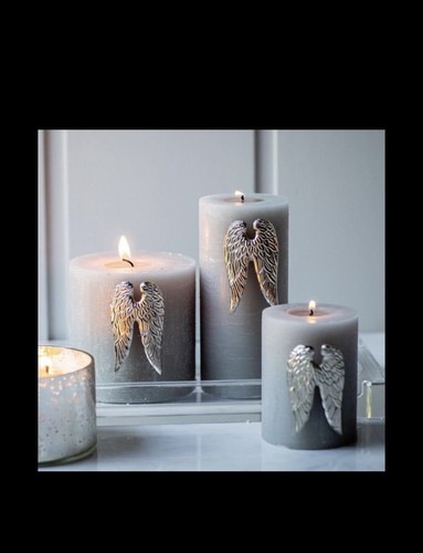 Large angel wings candle - angel,